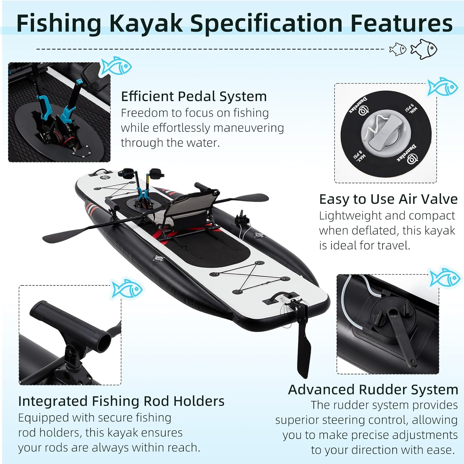 12ft Premium PVC Inflatable Fi - Fishing Kayak Seat のレビューと価格