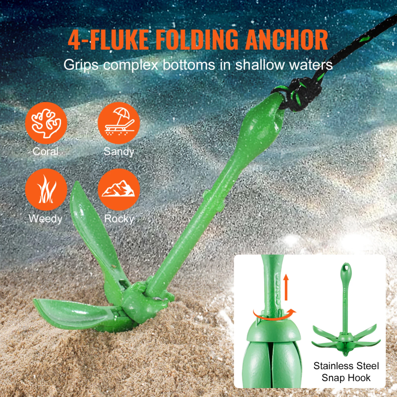 Kayak Anchor Kit 3.5 lb Paddle - Fishing Kayak Anchor のレビューと価格