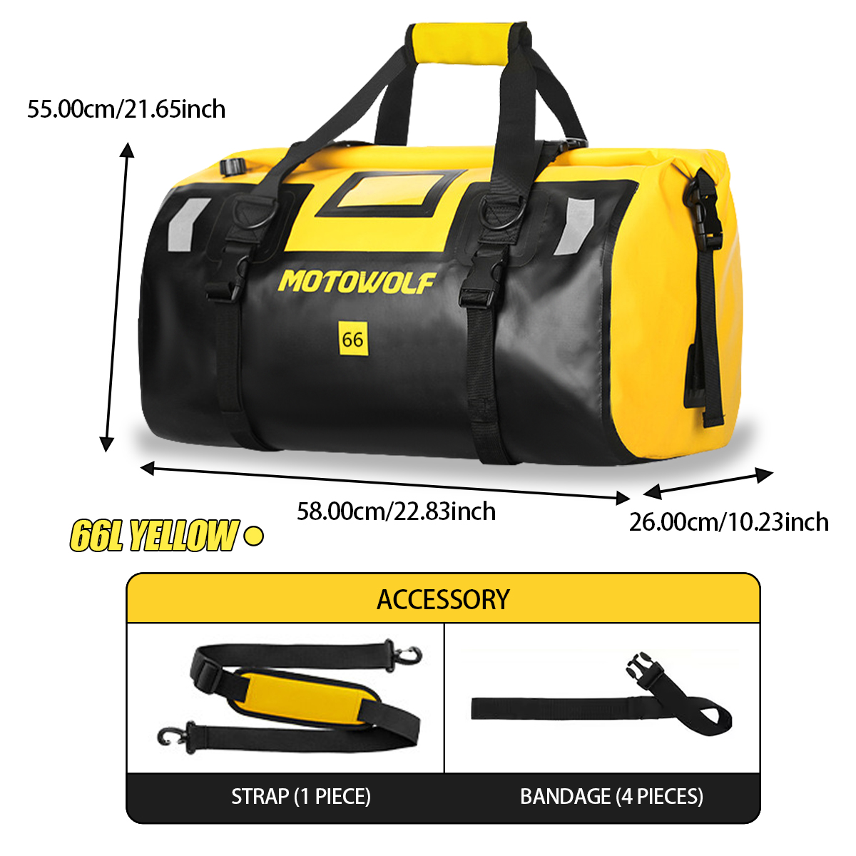 Waterproof Duffel Bag 40L/66L  - Fishing Kayak Storage Bag のレビューと価格