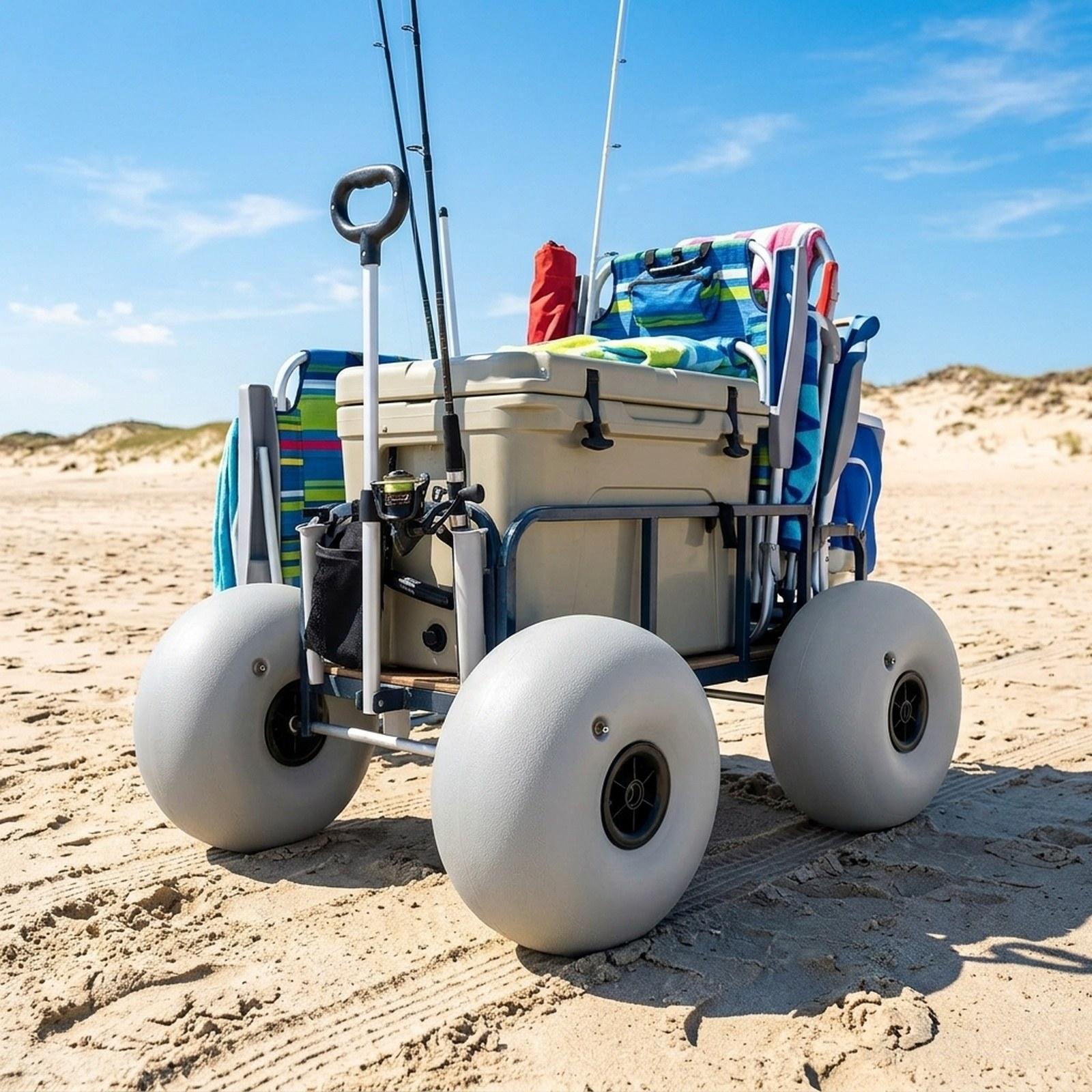 Beach Cart Sand Wheels 16 Inch - Fishing Kayak Cart のレビューと価格