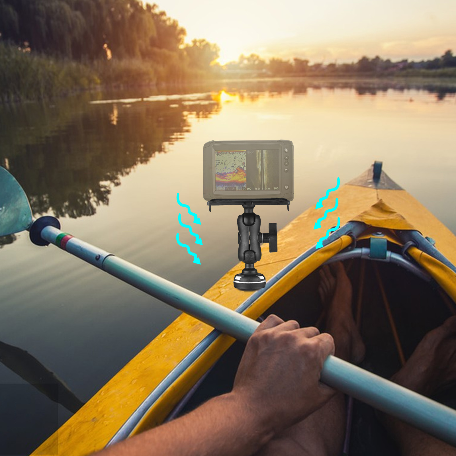 Fish Finder Mount with Rectang - Fishing Kayak Fish Finder Mount のレビューと価格