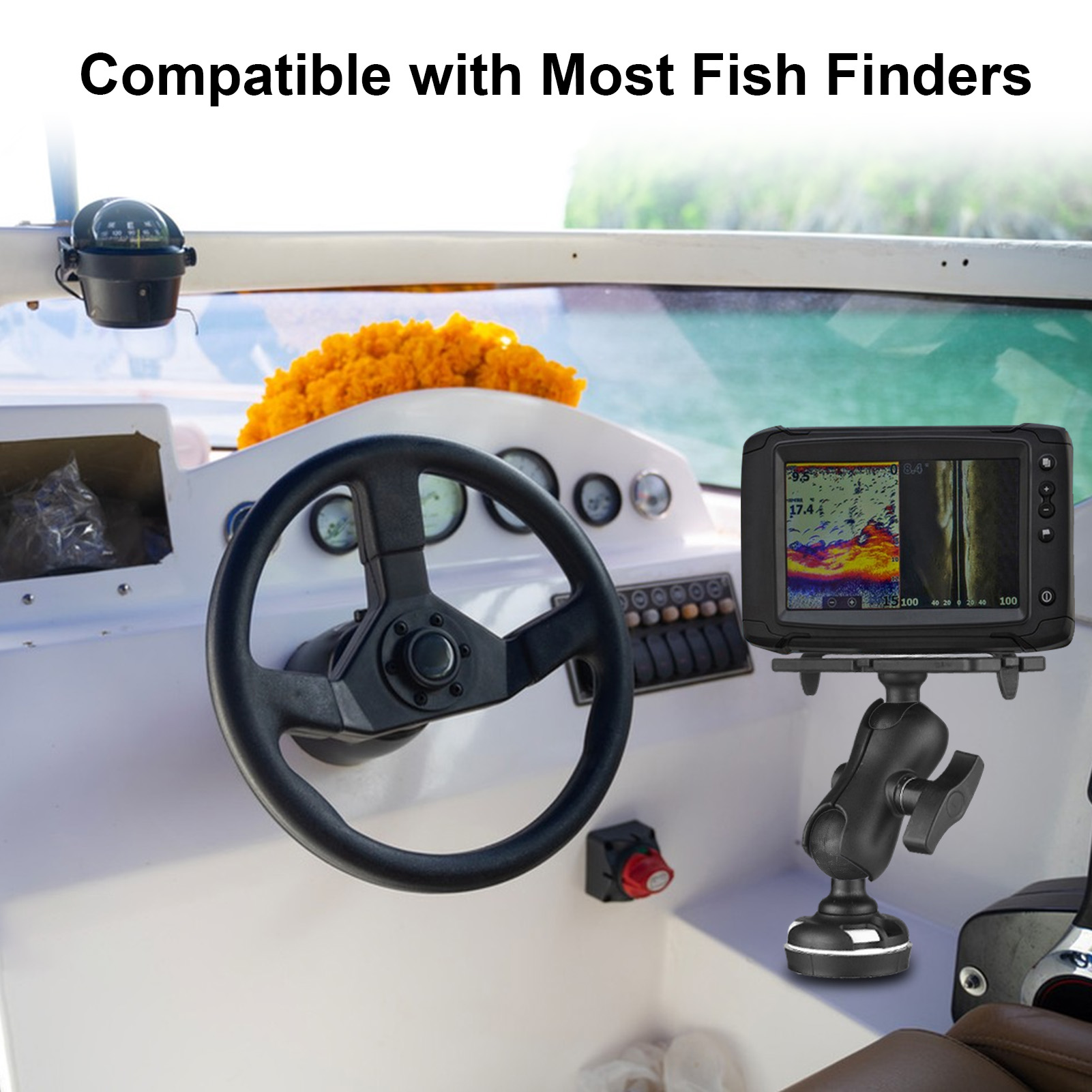 Fish Finder Mount with Rectang - Fishing Kayak Fish Finder Mount のレビューと価格