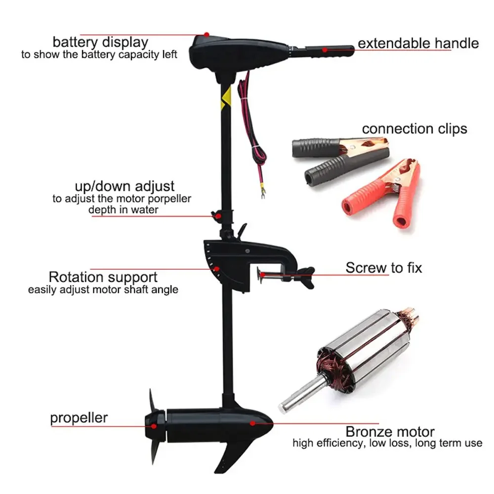 18/28/40/50/60 LBS 12V Electri - Fishing Kayak Trolling Motor のレビューと価格