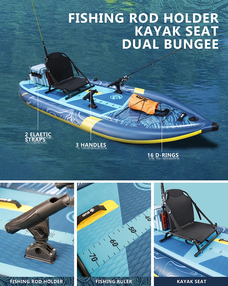 Three Air Chamber Inflatable F - Fishing Kayak Rod Holder のレビューと価格